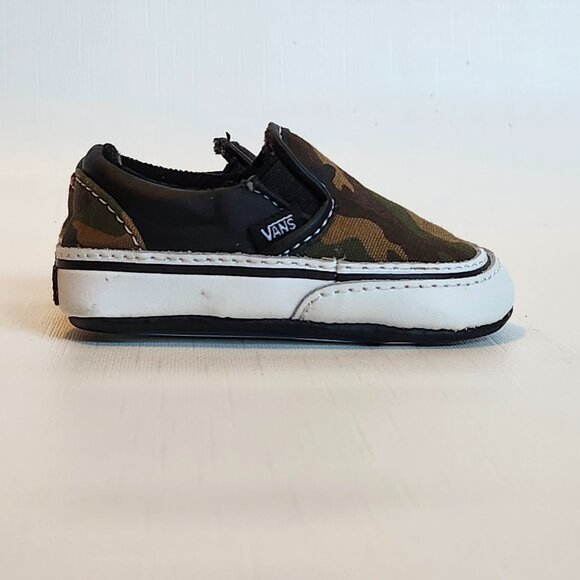 Vans Infant Old Skool Slip On Crib Shoes CAMO Size 2 6-12 Weeks Old BNWOT - Picture 8 of 11